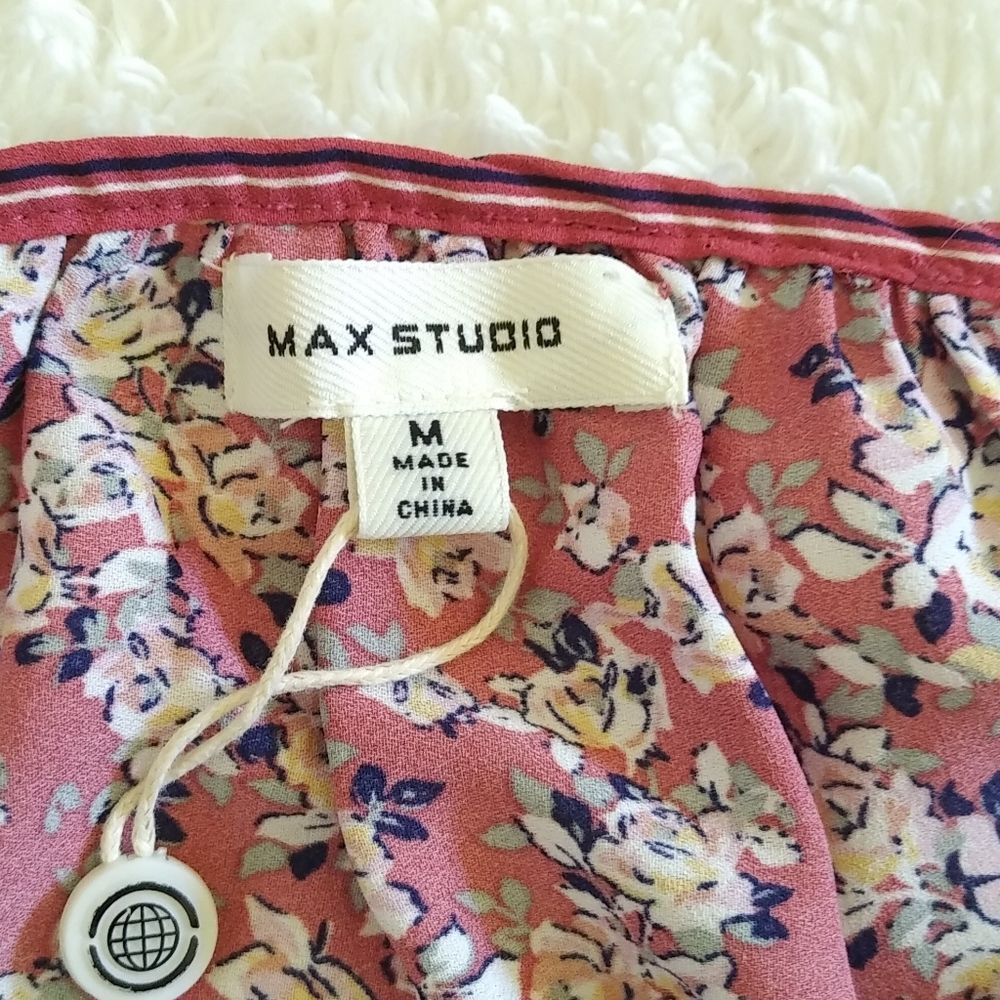 Max Studio Flutter🦋 Sleeve Peasant Blouse - NWT - Picture 4 of 14